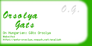 orsolya gats business card
